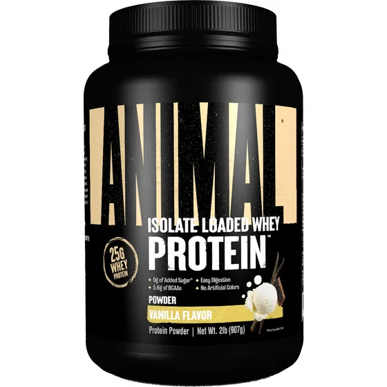 Protein Isolate Loaded Whey Sabor Vainilla 2 Lb- Animal