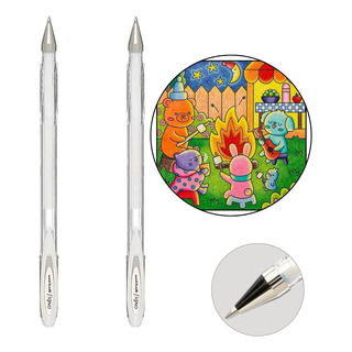 Caneta Branca Gel Para Bobbie Goods Uniball Signo 0.7 Com 2 Caneta Branca Gel Para Bobbie Goods Uniball Signo 0.7 Com 2