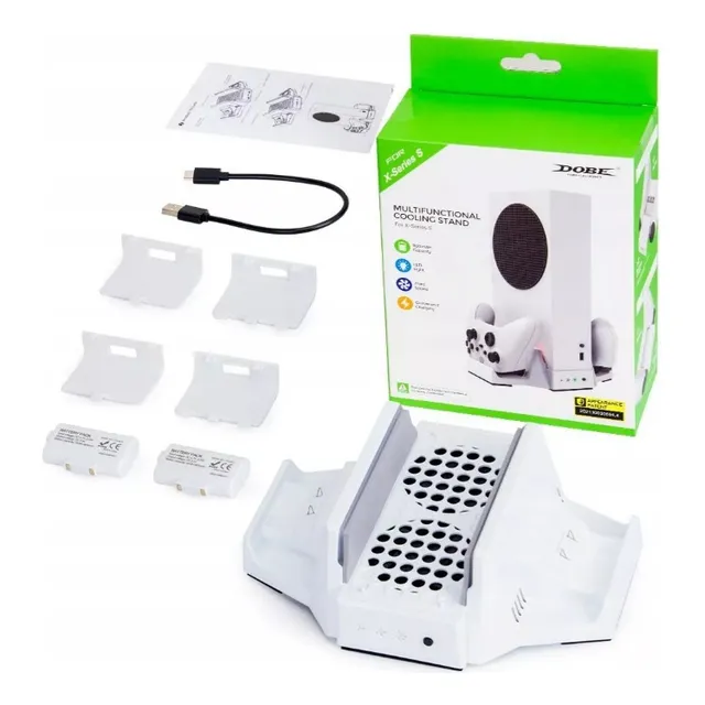 Base Cooler Carga Joysticks Xbox Series S One S + 2 Baterías
