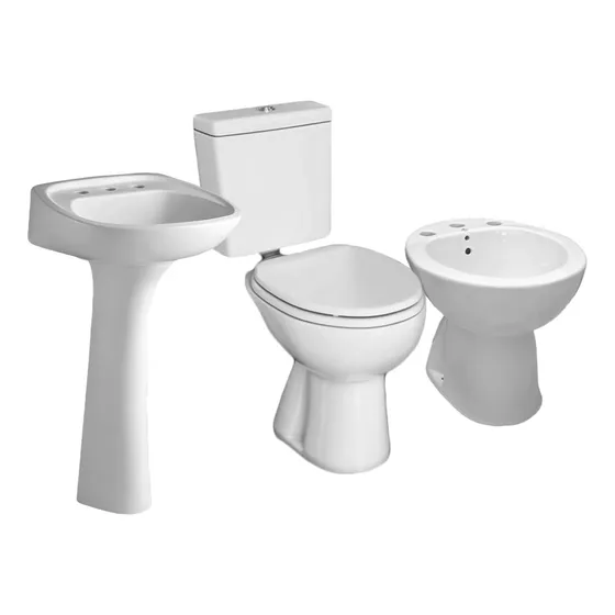Inodoro Onix + Juego Baño Completo Pringles Ferrum Loza