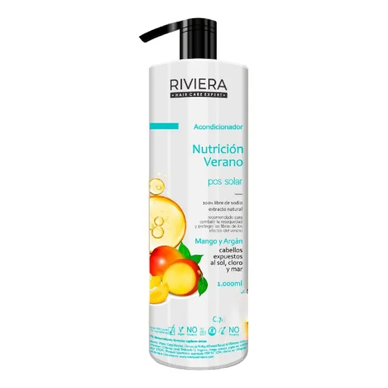 Acondicionador S/sal Riviera Nutrición Verano Mango Argán 1l