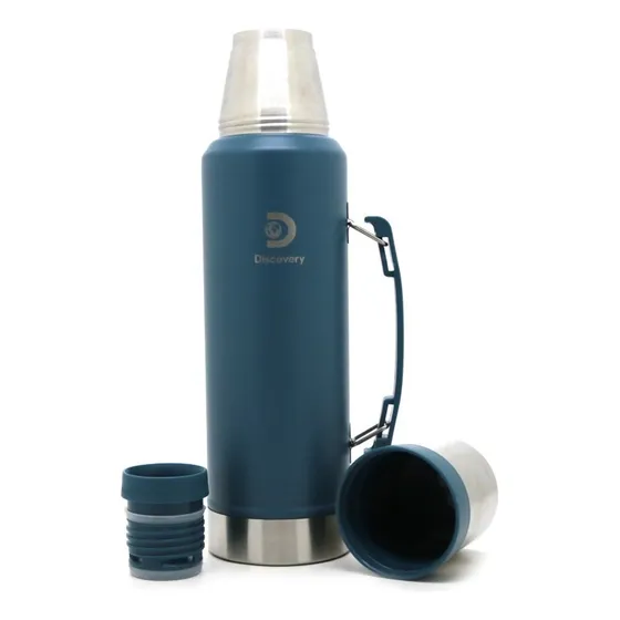 Termo Matero Discovery Acero Inoxidable 1.3 Litros Camping Color Azul Midnights