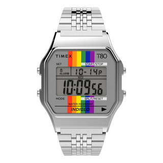 Pulsera Pride Rainbow En Tono Plateado Watch Timex T80 De 34 Pulsera Pride Rainbow En Tono Plateado Watch Timex T80 De 34