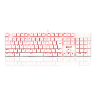 Redragon Mitra Single Color Lunar White Switch Vermelho Redragon Mitra Single Color Lunar White Switch Vermelho