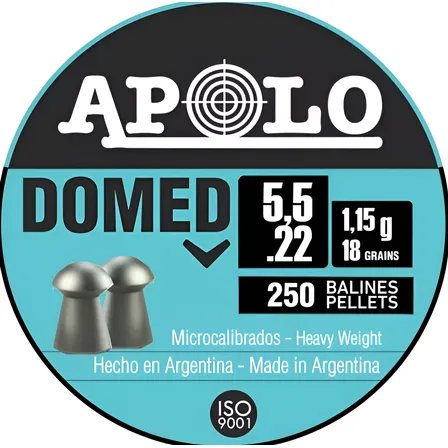 Poston Apolo Lata 250 Unid-domed-cal.5.5mm Caza. 18 Grains