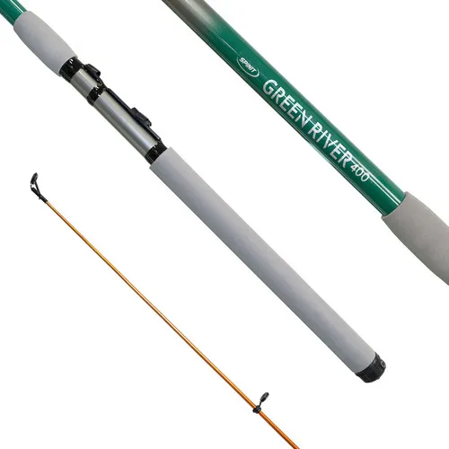 Caña Telescopica Spinit Green River 4 Mts 30-60 Grs Pejerrey Color Verde