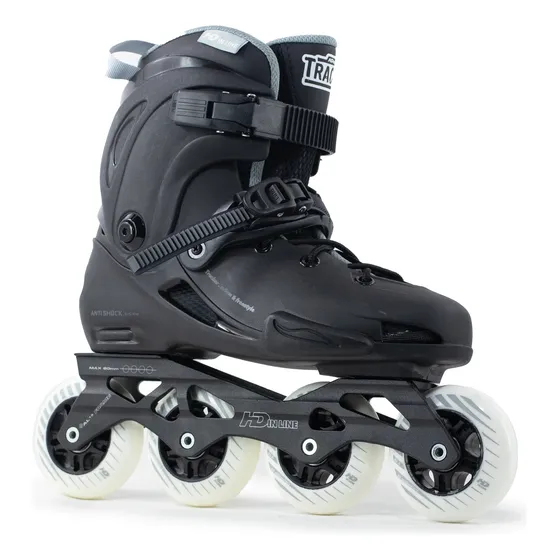 Patins Urbano Hd Inline Tracker Preto Abec9 80mm + Brinde 
