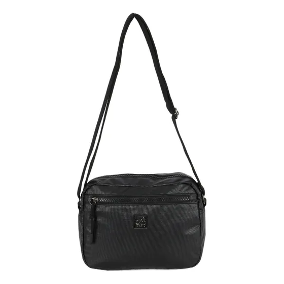 Bolsa Up4you Feminina Pequena Nylon Metalizada Bs78780 Cor Preto