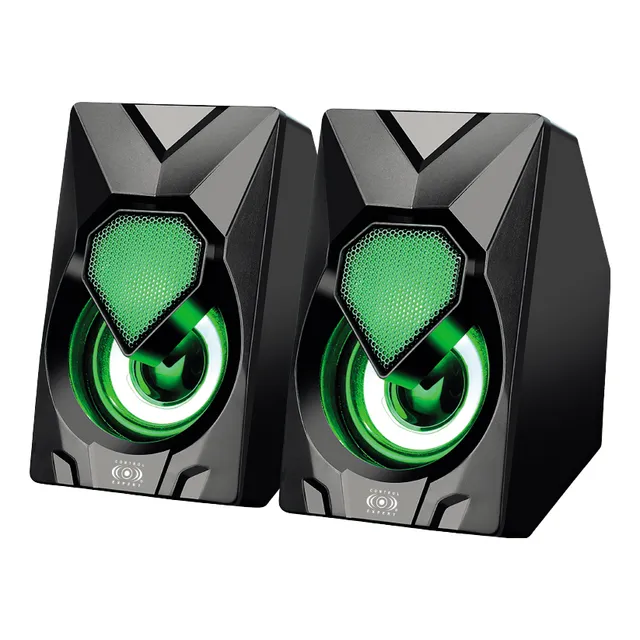 Bocinas Computadora Pc Laptop Multimedia Stereo Luces Led