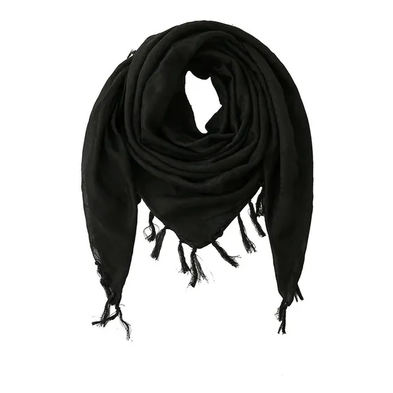 Shemagh 100% Algodon Negro Militar, Outdoor, Trekking Talla Estandar