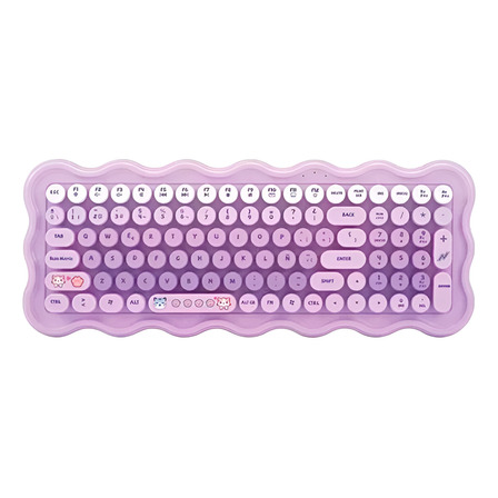 Combo Kit Teclado Y Mouse Inalámbrico Ergonomico Qwerty Violeta Violeta Combo Kit Teclado Y Mouse Inalámbrico Ergonomico Qwerty Violeta Violeta