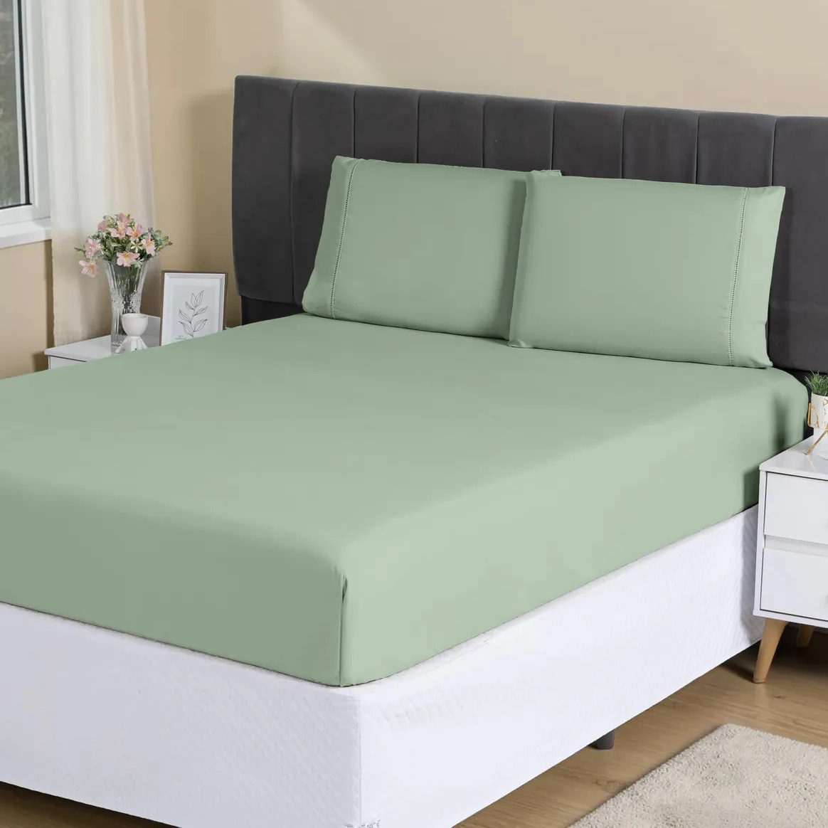 Lencol Queen Micropercal Liso
