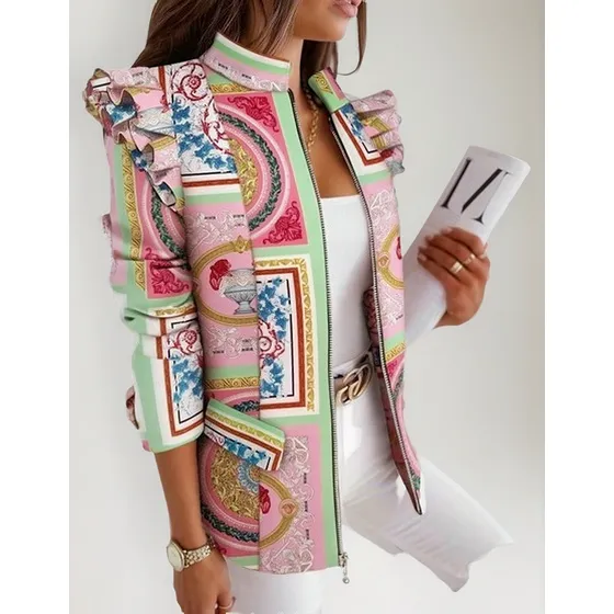 Chaqueta Italy Dama Patch Asc-002 Talles Del S Al 2xl