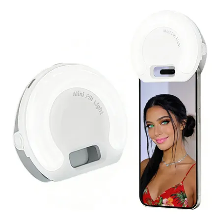 Anel De Iluminação Ring Light Led Portátil Para Celular Branco