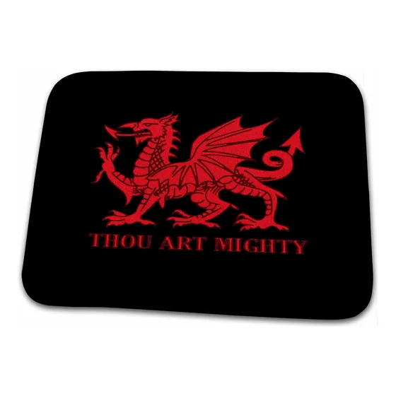Er Poderoso Dragon Rojo Rugby Gal Alfombra Baño