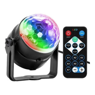 Bola Boliche Luz Led Giratorio 3w Rgb Control Tbcin Bola Boliche Luz Led Giratorio 3w Rgb Control Tbcin