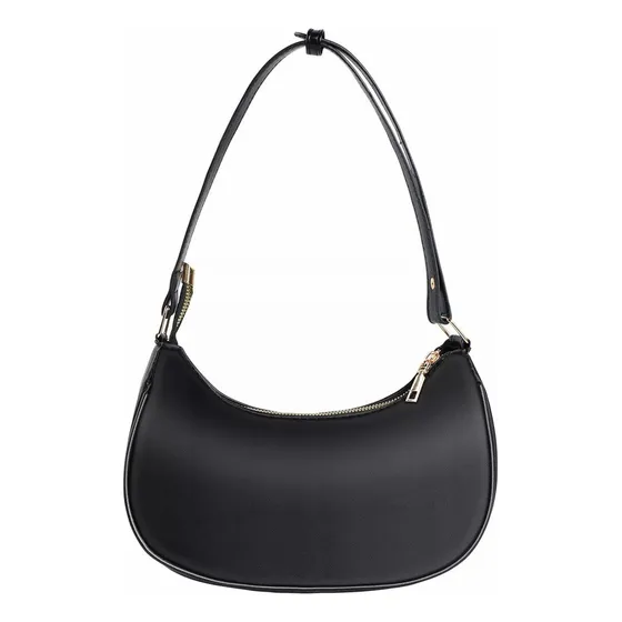 Ninzi® Bolso Bandolera Pequeño De Mujer En Color Liso Color Negro