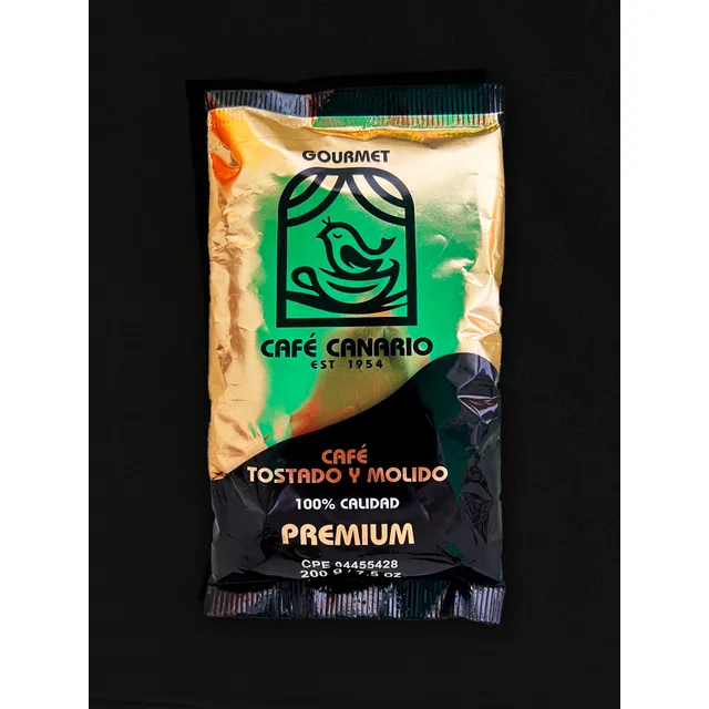 Cafe Tostado Molido 200gr Puro 100% Producido Finca Canario