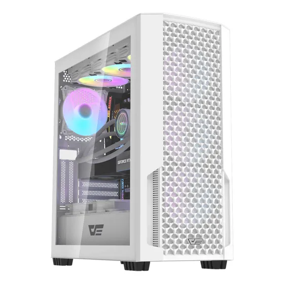 Gabinete Gamer Darkflash Df2100 Mesh E-atx 4 Fans Rgb Incl