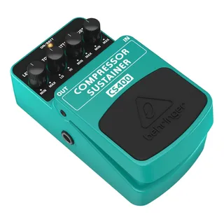 Pedal De Efeito Behringer Compressor Sustainer Cs400 Verde-claro Pedal De Efeito Behringer Compressor Sustainer Cs400 Verde-claro