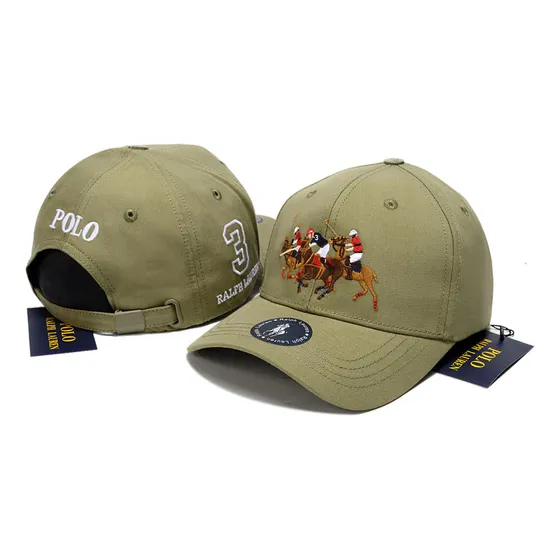 Jockey Gorro Triple-pony Polo Ralph Lauren Verde Claro Única Bordado