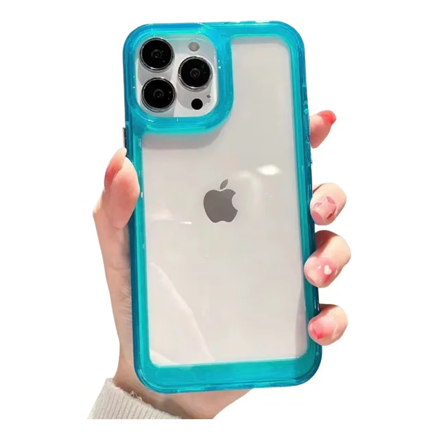 Funda Case De Uso Rudo Acrigel Transparente Para Iphone Azul Iphone 7 Plus / 8 Plus