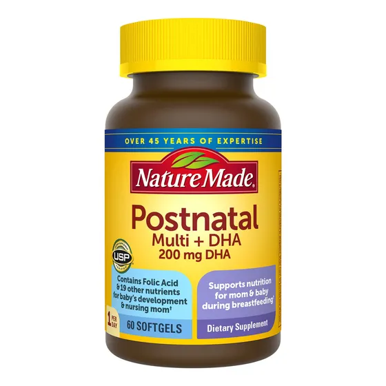 Suplemento Multivitamínico Posnatal Nature Made + Dha 200 Mg