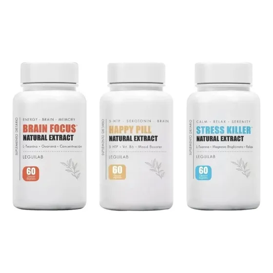 1 Happy Pill + 1 Brain Focus + 1 Stress Killer