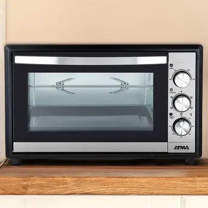 Horno De Mesa Atma Con Grill 45l 1800w Convección Y Spiedo Negro