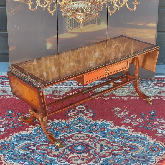 Mesa Ratona Antigua Con Alas Estilo Inglés Living $120.000