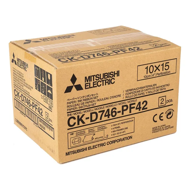 Kit Papel Térmico Mitsubishi Ck-d746-pf42