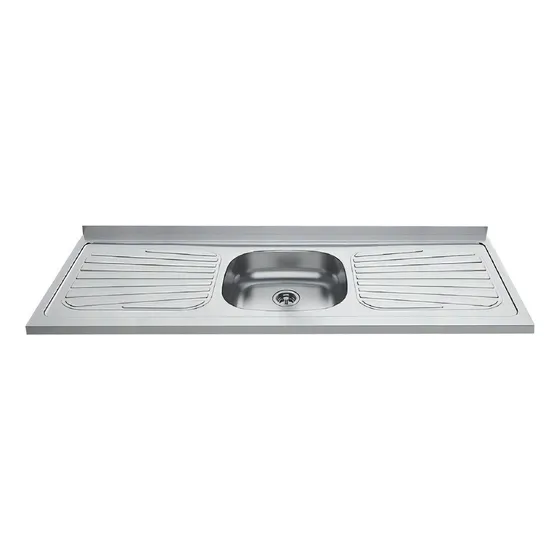 Tarja de Inox para Cocina Madesa 150 x 52cm Color Gris