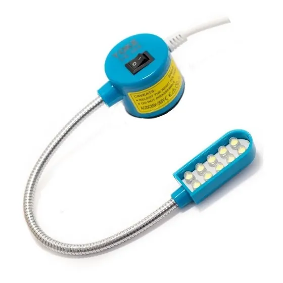 Luminária Lampada 10 Leds, Haste Flexível, Maquina Costura