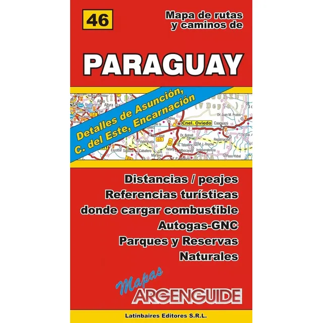 Mapa De Rutas Y Caminos De Paraguay Asuncion Encarnacion