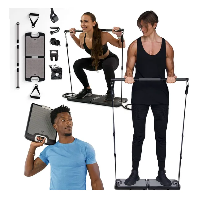 Equipo Portatil Entrenamiento Fuerza Para Gimnasio Casa Todo