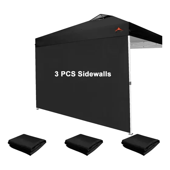 Pared Carpa/toldo/canopy Negra 3 Piezas
