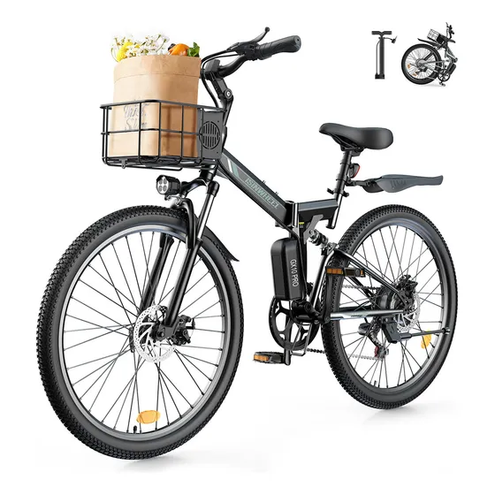 Bicicleta Electrica 1000w 32km/h 100km Bici Electrica 26 10.4ah Montaña Bike Plegable Con Cesta