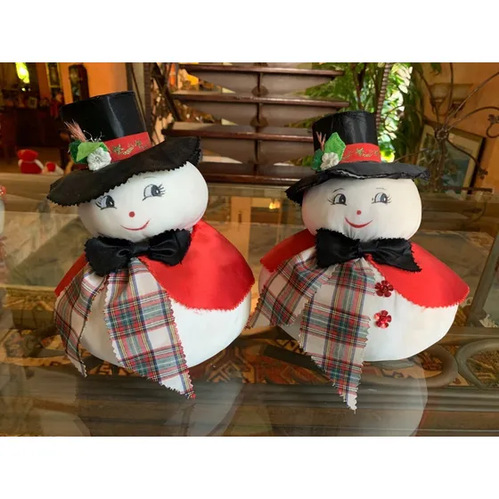 Adornos De Navidad Set De Dos Muñecos Para Silla Mueble