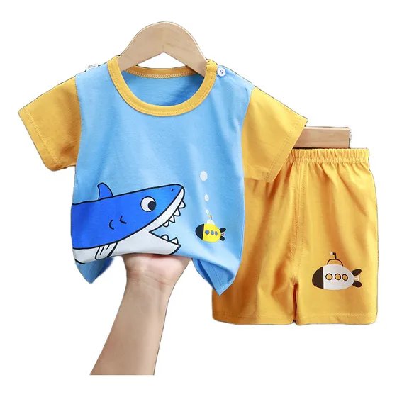 Conjunto De Camiseta Y Pantalón Corto Estampados For Niño