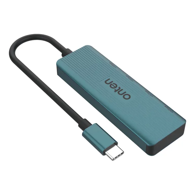 Hub Usb 3.2 Con 4 Puertos Usb 3.2 Gen 2 10g | Onten Color Azul Petróleo