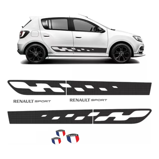Calcomanías Franjas Laterales Renault Sandero Rs Kit X 4 Un.