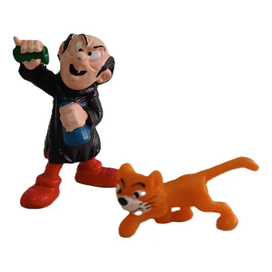 Gargamel Y Azrael Schleich Peyo, Coleccionables Años 80