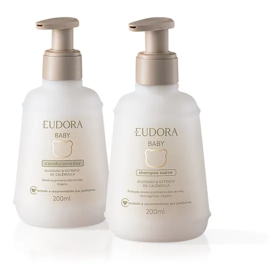 Kit Eudora Baby: Shampoo 200ml + Condicionador 200ml