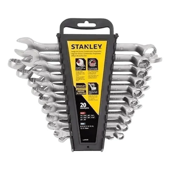 Juego De 20 Llaves Combinadas Anguladas Stanley Stmt97570