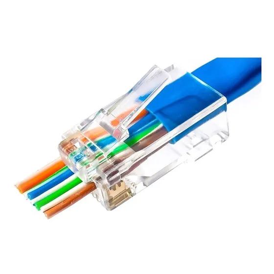 Pack Fichas Pasante Ez Rj45 Cat6 Armado Red Utp Bolsa X100