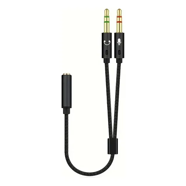 Splitter Adaptador Jack 3.5mm Divisor De Audio Microfono Pc
