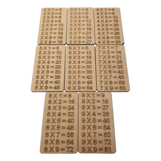 Tablas De Multiplicar Madera (8 Tablas) Por Mayor X6 Juegos 