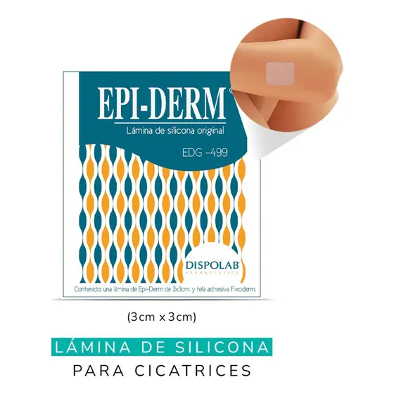 Epiderm Lamina Silicona Para Cicatrices Edg-499 3x3cm Fragancia S/F
