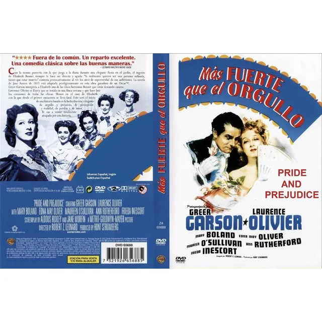 Orgullo Y Prejuicio - Laurence Olivier - Greer Garso - Dvd