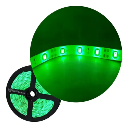 Fita Led 5/m 300 Leds Silicone Ip65 300 Leds Luz Verde Tensão De Operação